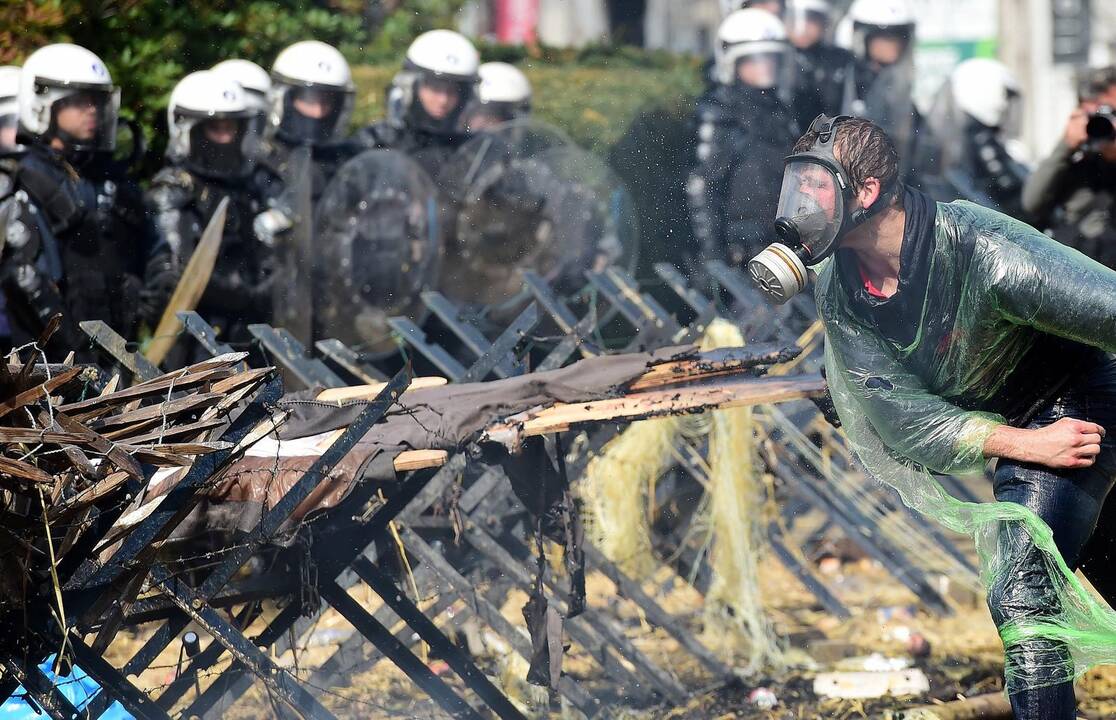 Briuselyje protestavo žemdirbiai