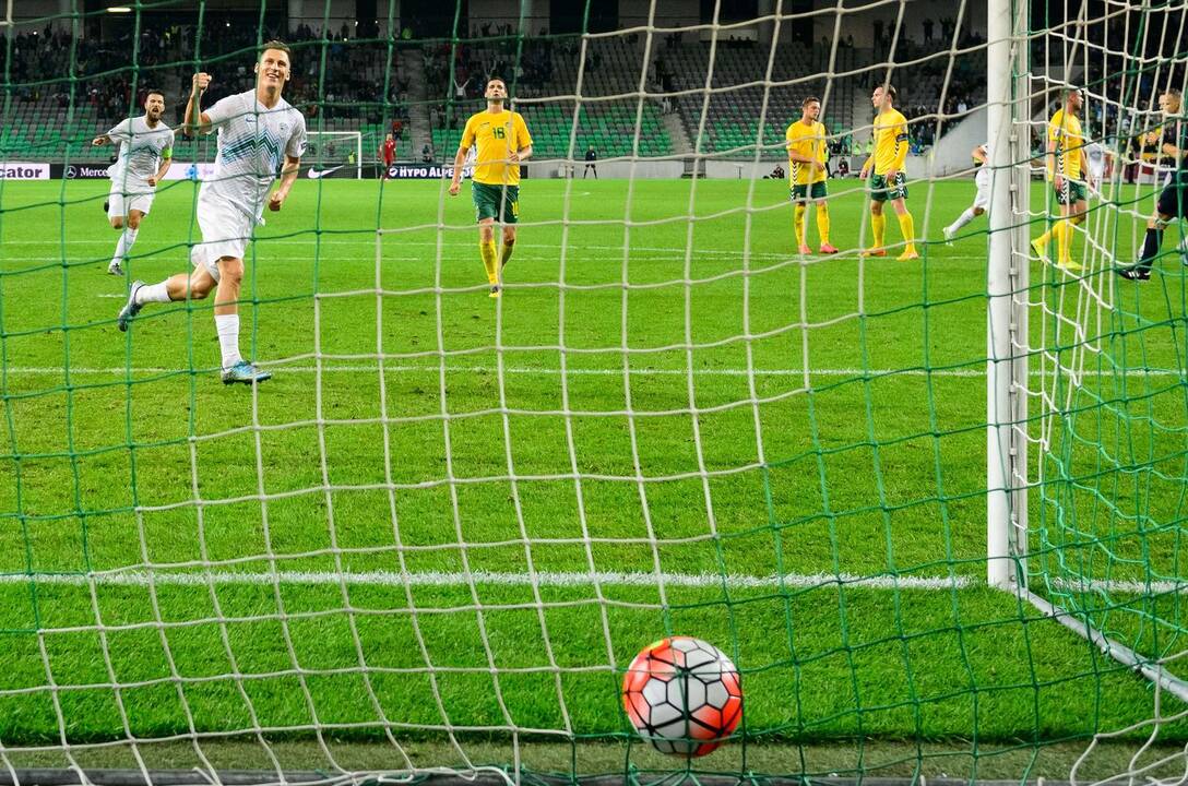 Europos futbolo čempionato atranka: Slovėnija - Lietuva 1:1