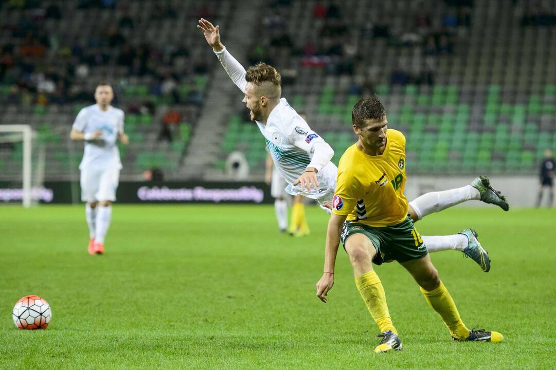 Europos futbolo čempionato atranka: Slovėnija - Lietuva 1:1