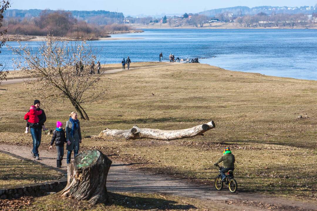 Kauniečiai suskubo į gamtą