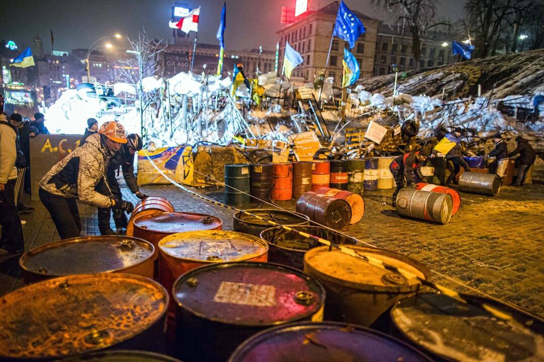 Protestuotojai rengiasi karštam savaitgaliui Kijeve