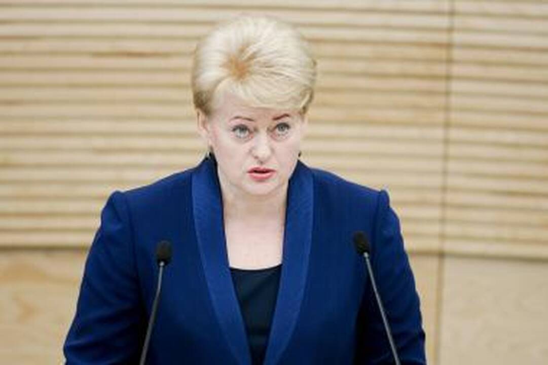D.Grybauskaitė: skirdama milijonus partijoms Vyriausybė nerodo taupymo pavyzdžio