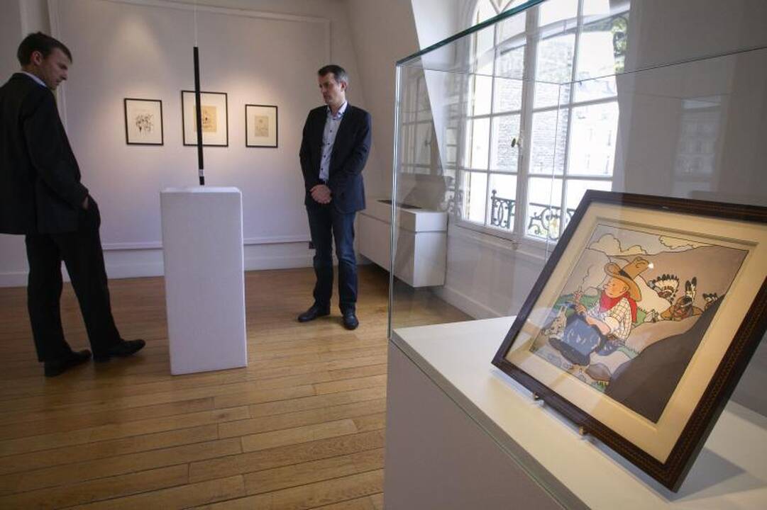 Komiksų knygos apie Tintiną viršelis parduotas už rekordinę sumą
