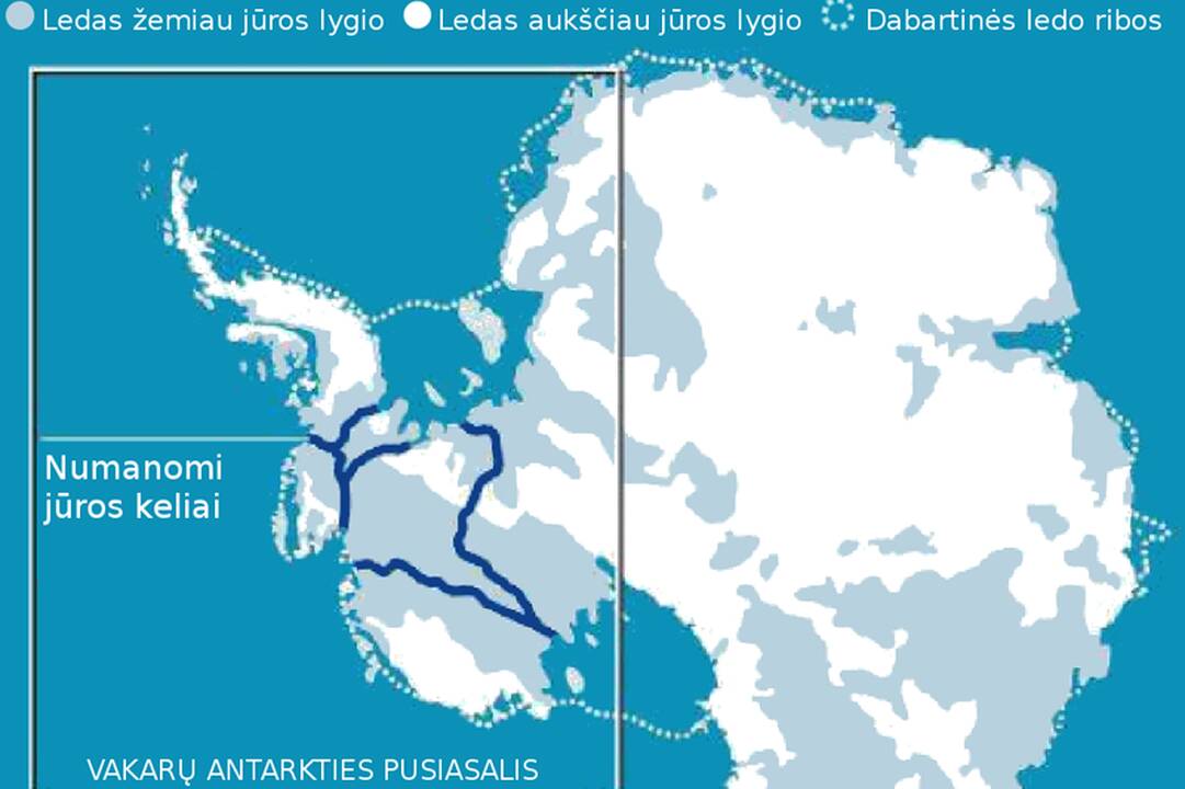Šiltesnis pasaulis gali suskaldyti Antarktidą