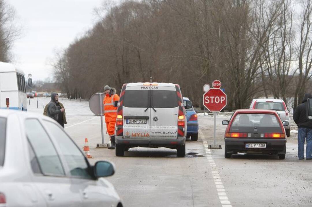 Potvynis Šilutės rajone pamažu traukiasi