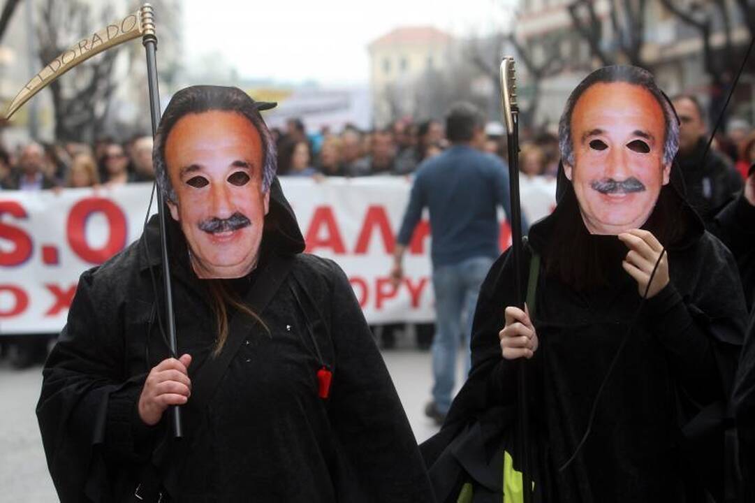 Graikijoje - protestai prieš kanadiečių aukso paieškas