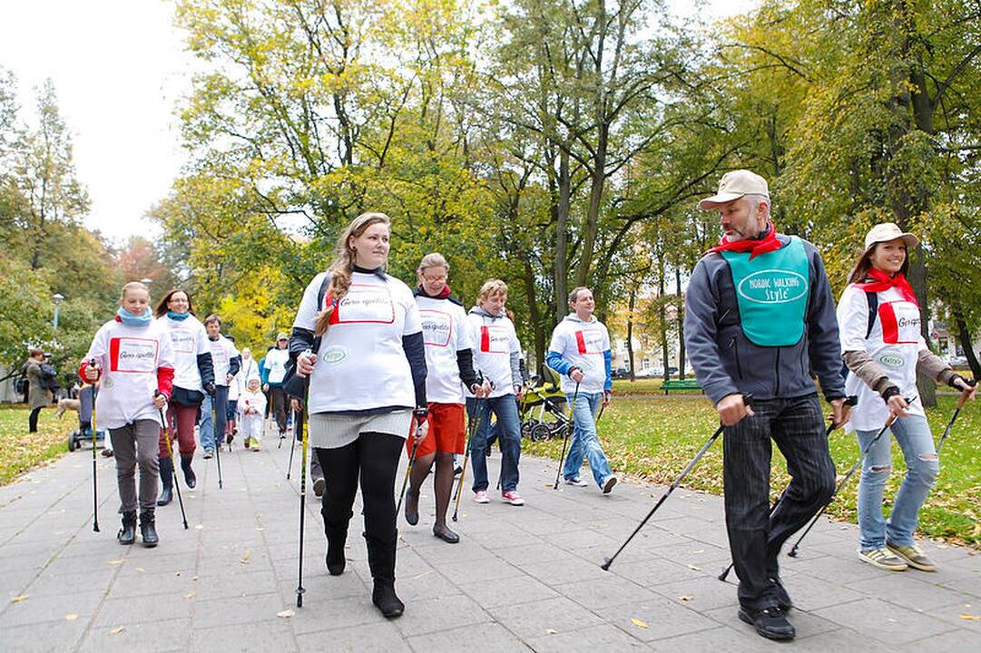 Sostinės centre – šiaurietiško ėjimo pamokos