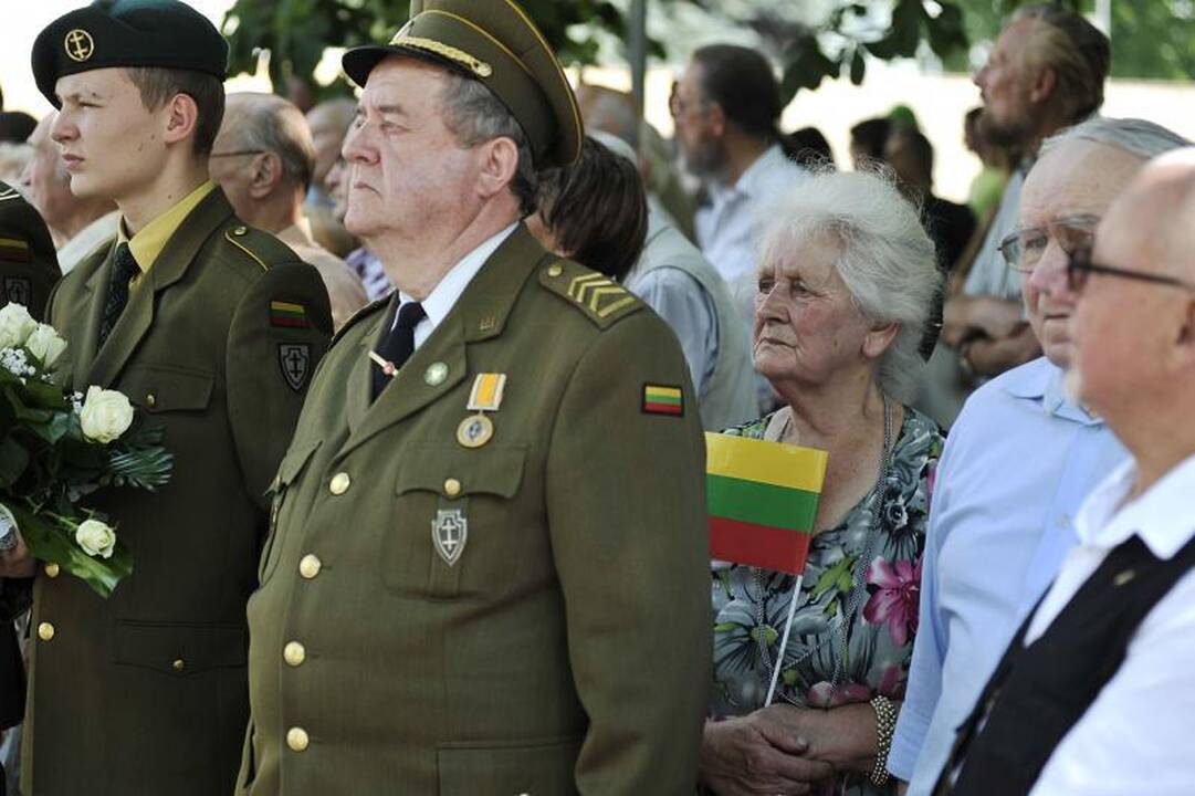 Virš Kauno suplevėsavo Vyčio kryžiaus vėliava