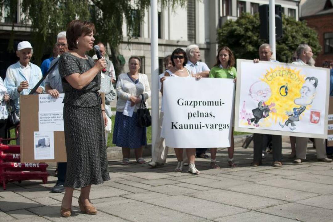 Prie Kauno savivaldybės – mitingas prieš „Gazpromą“ (papildyta)