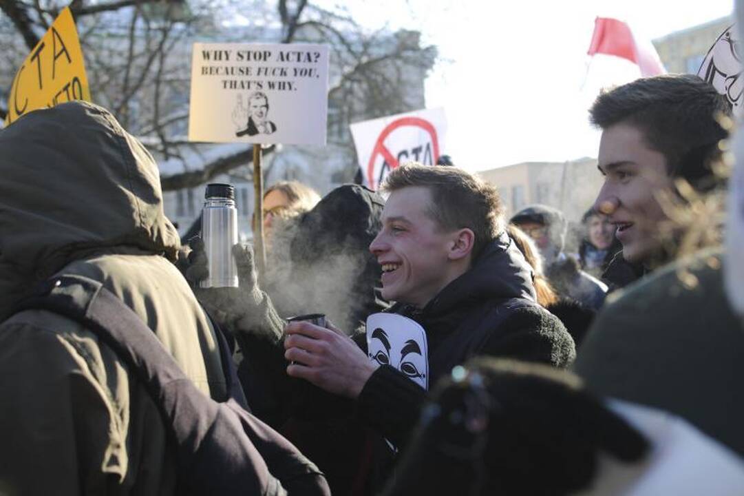 Protestuojančius prieš ACTA palaiko sostinės meras A.Zuokas