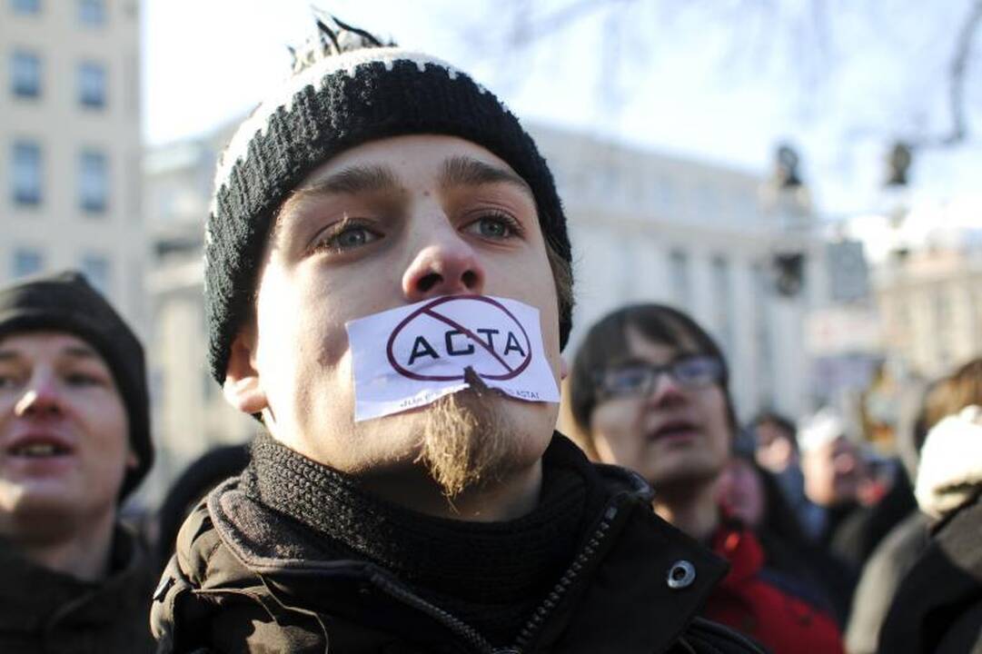 Protestuojančius prieš ACTA palaiko sostinės meras A.Zuokas