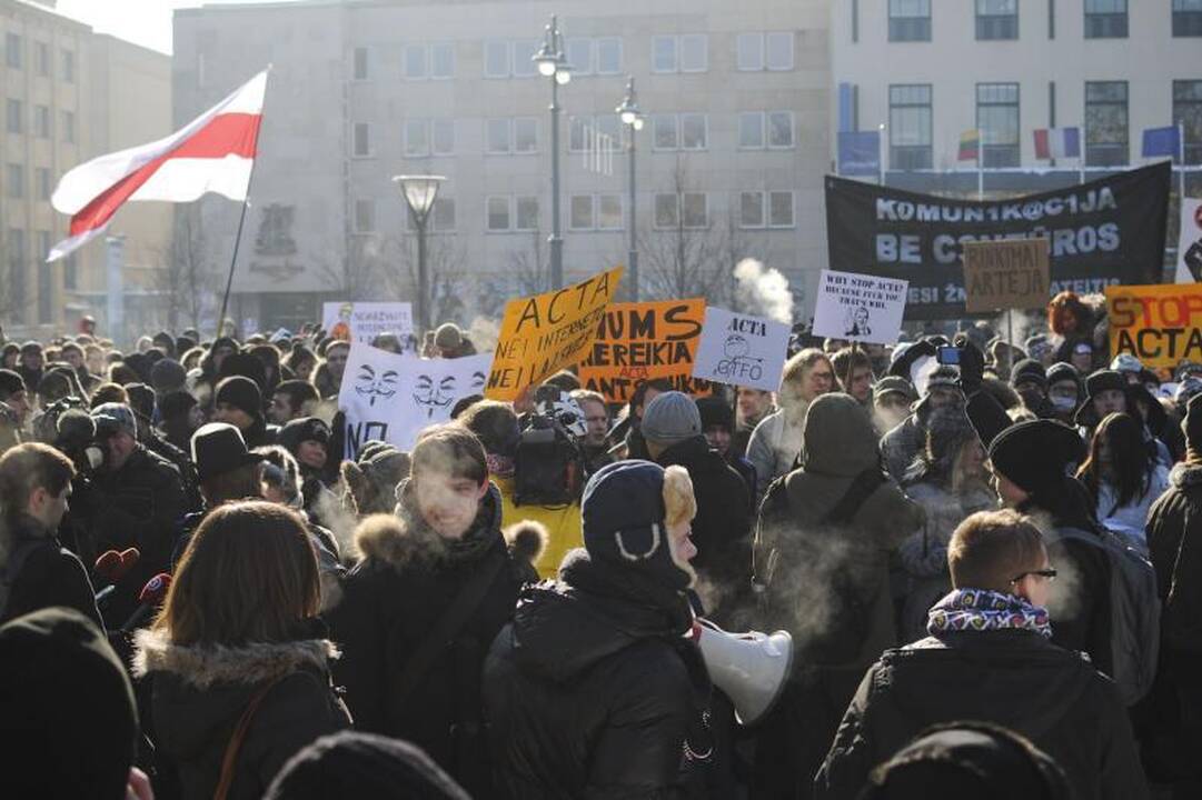 Protestuojančius prieš ACTA palaiko sostinės meras A.Zuokas