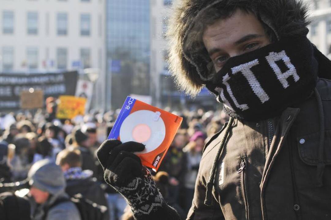 Protestuojančius prieš ACTA palaiko sostinės meras A.Zuokas