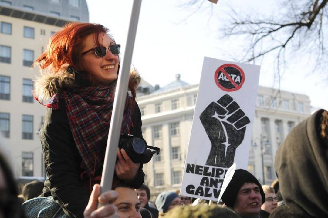 Protestuojančius prieš ACTA palaiko sostinės meras A.Zuokas