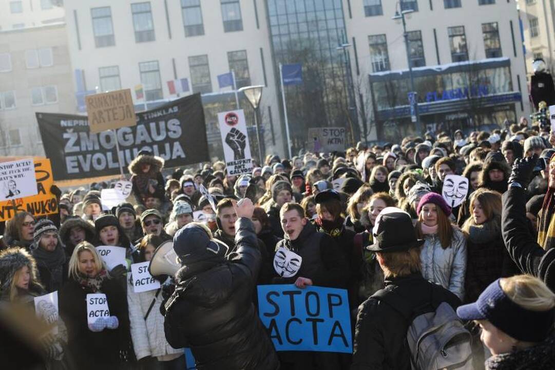 Protestuojančius prieš ACTA palaiko sostinės meras A.Zuokas