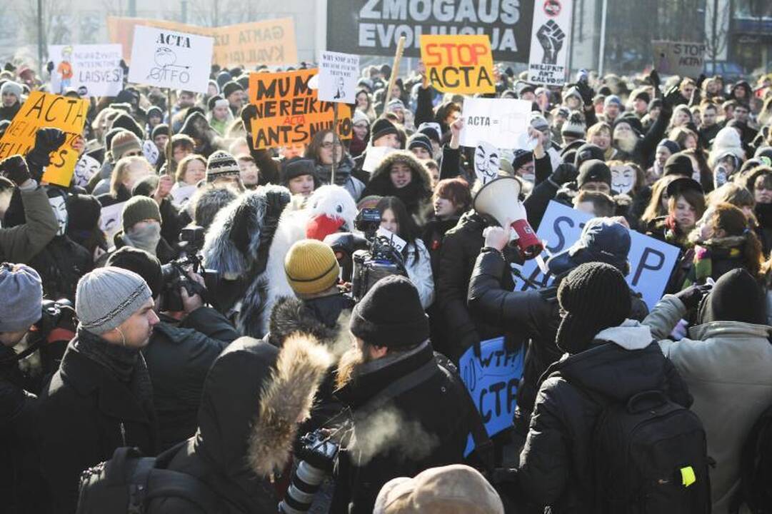 Protestuojančius prieš ACTA palaiko sostinės meras A.Zuokas