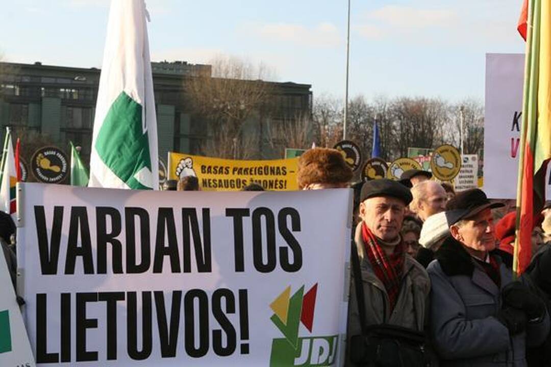 Prieš oligarchus mitingavo keli šimtai žmonių (papildyta)