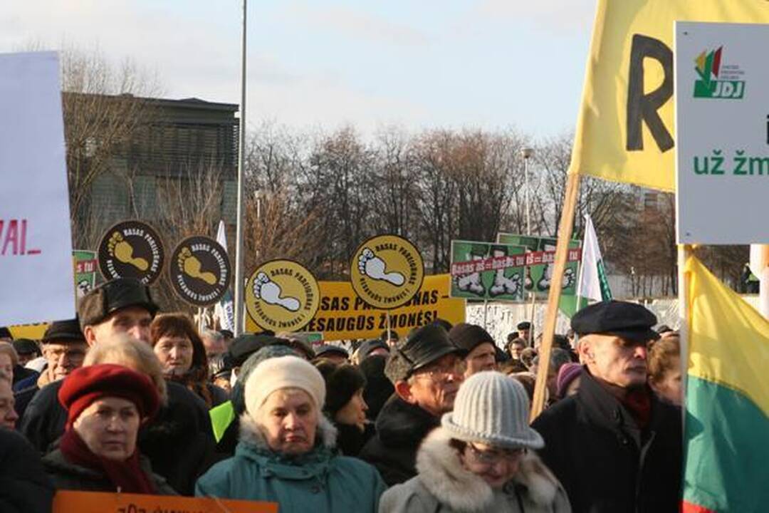 Prieš oligarchus mitingavo keli šimtai žmonių (papildyta)