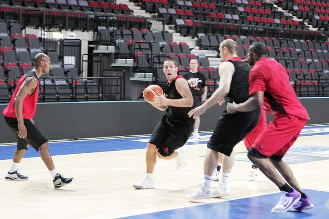 Belgijos rinktinė Klaipėdoje pirmoji surengė treniruotę