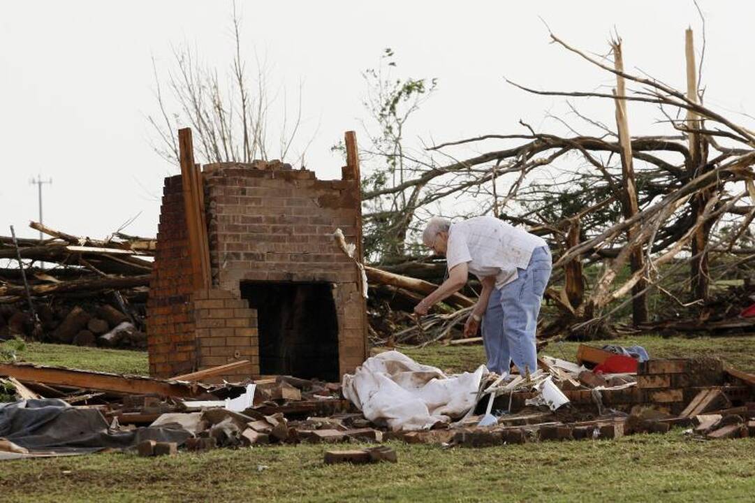 Oklahomoje ir Kanzase tornadai ir audros nusinešė septynias gyvybes