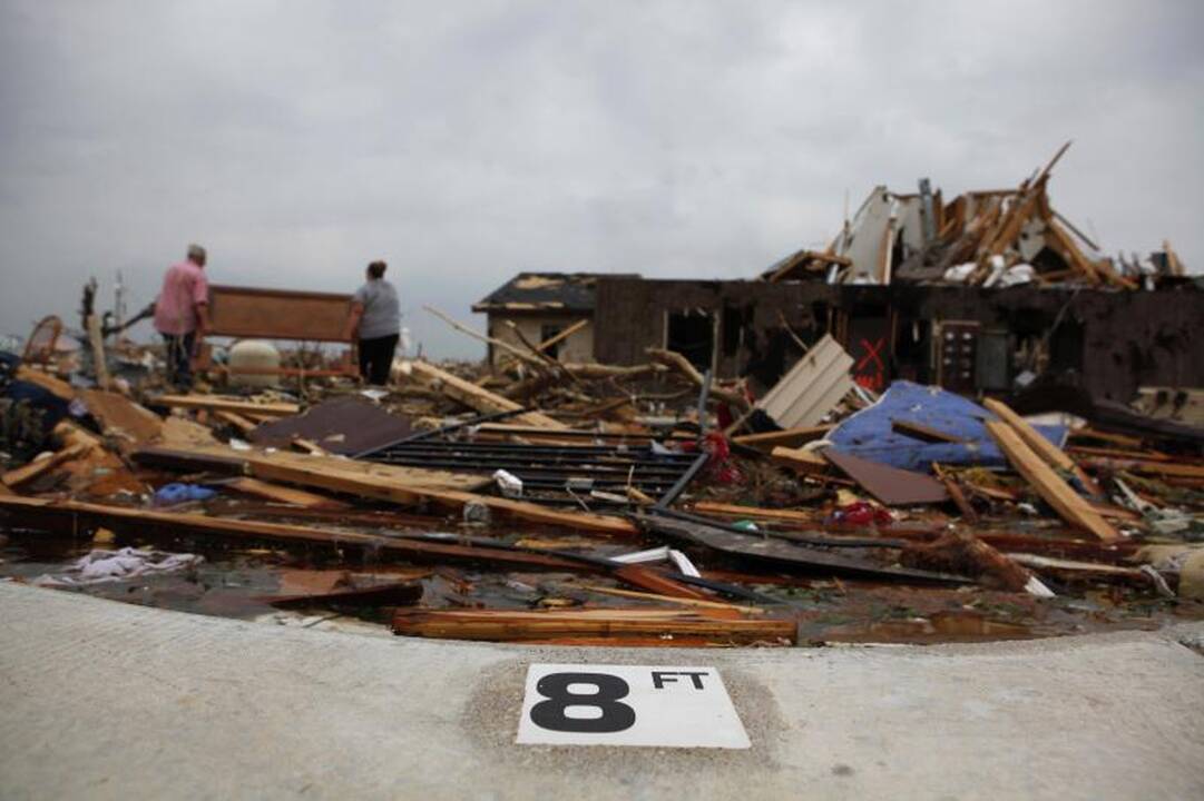 Oklahomoje ir Kanzase tornadai ir audros nusinešė septynias gyvybes