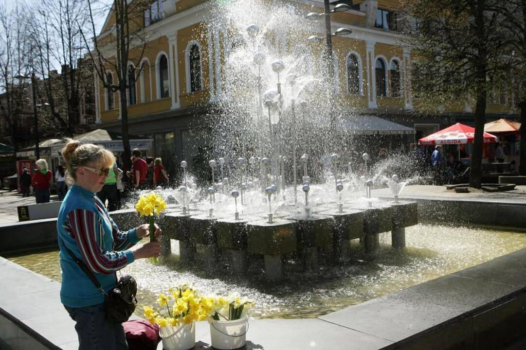 Atgijusiuose fontanuose – miestiečių maudynės