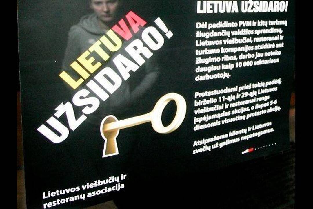 Viešbučiai ir restoranai tęs protestus