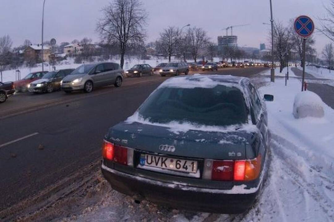 Protestas prieš automobilių mokestį – negausus ir padrikas