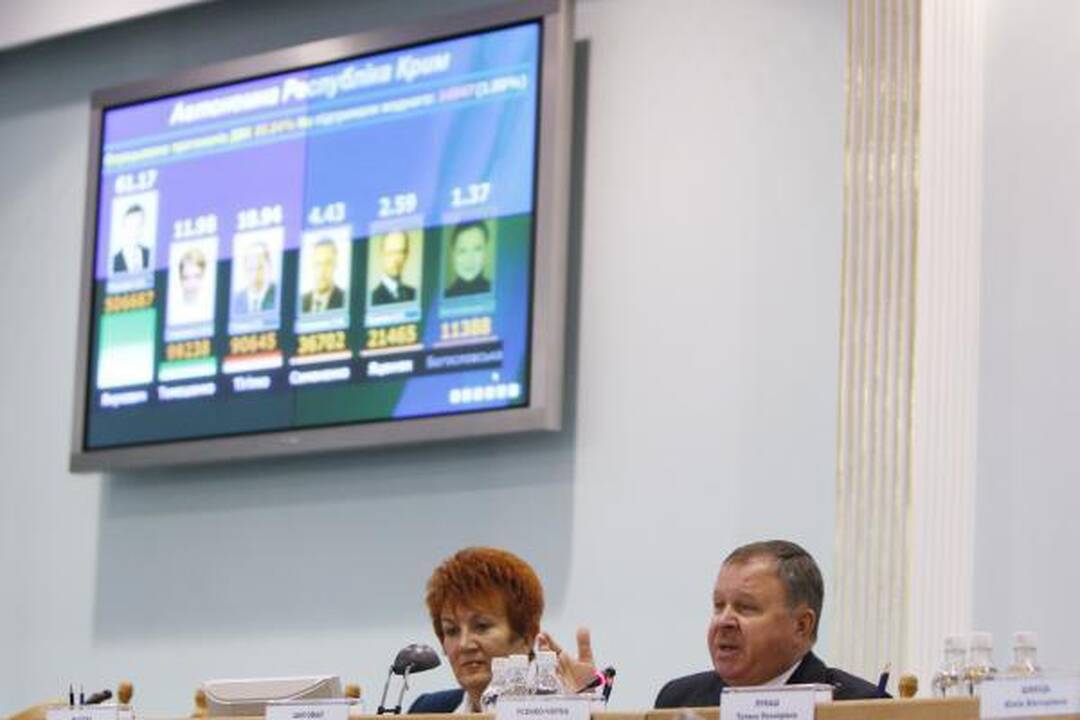 Rinkimai Ukrainoje: Kijevas nusidažė mėlynai (papildyta 15.57 val.)