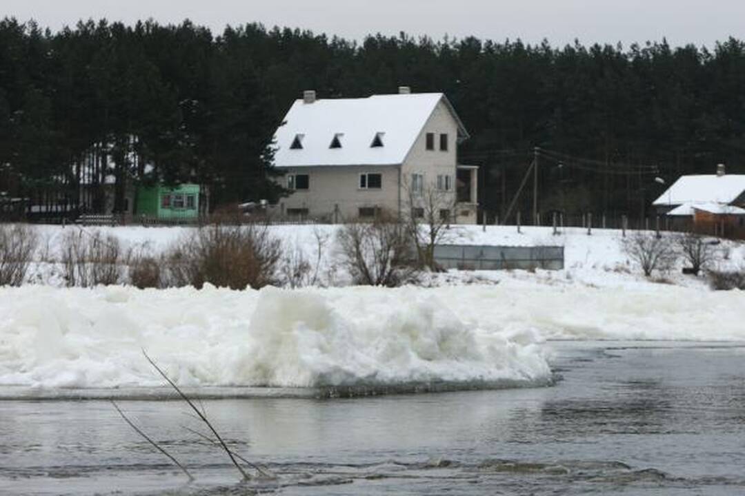Kauno rajone, Neryje, susidarė ledų sangrūda (papildyta)