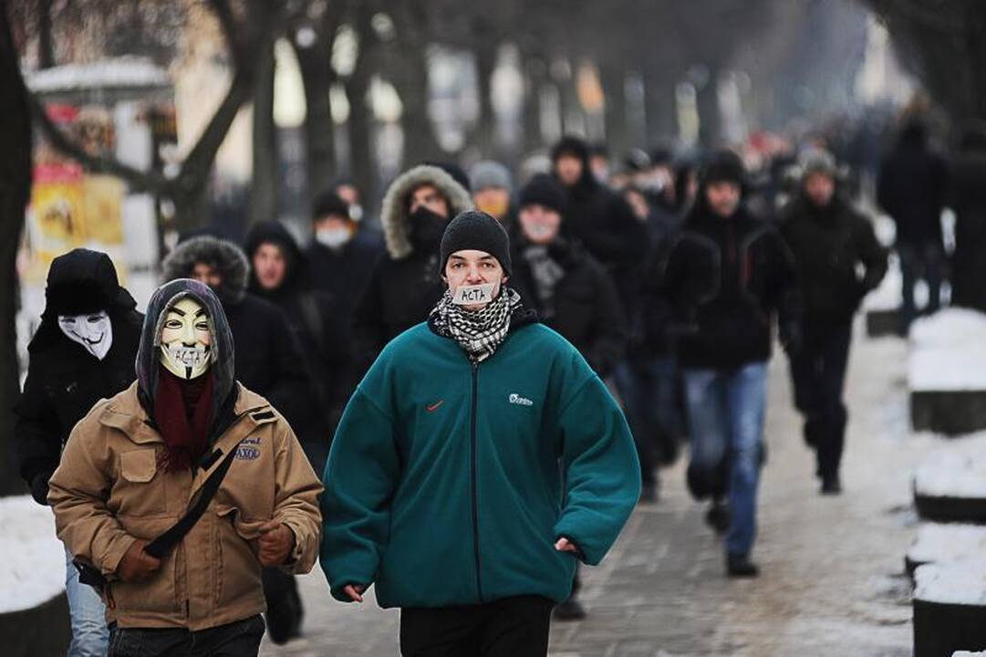 Kaune vyko protestas prieš ACTA susitarimą