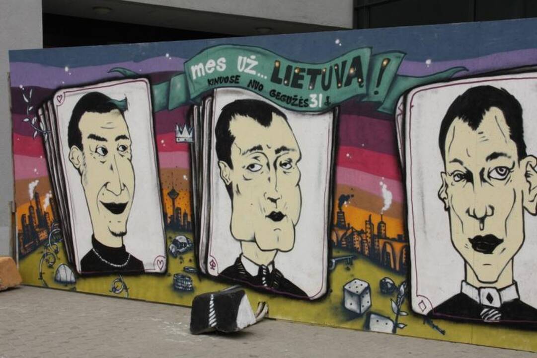 Graffiti piešinyje K.Kemzūra virto mafijos šeimos galva