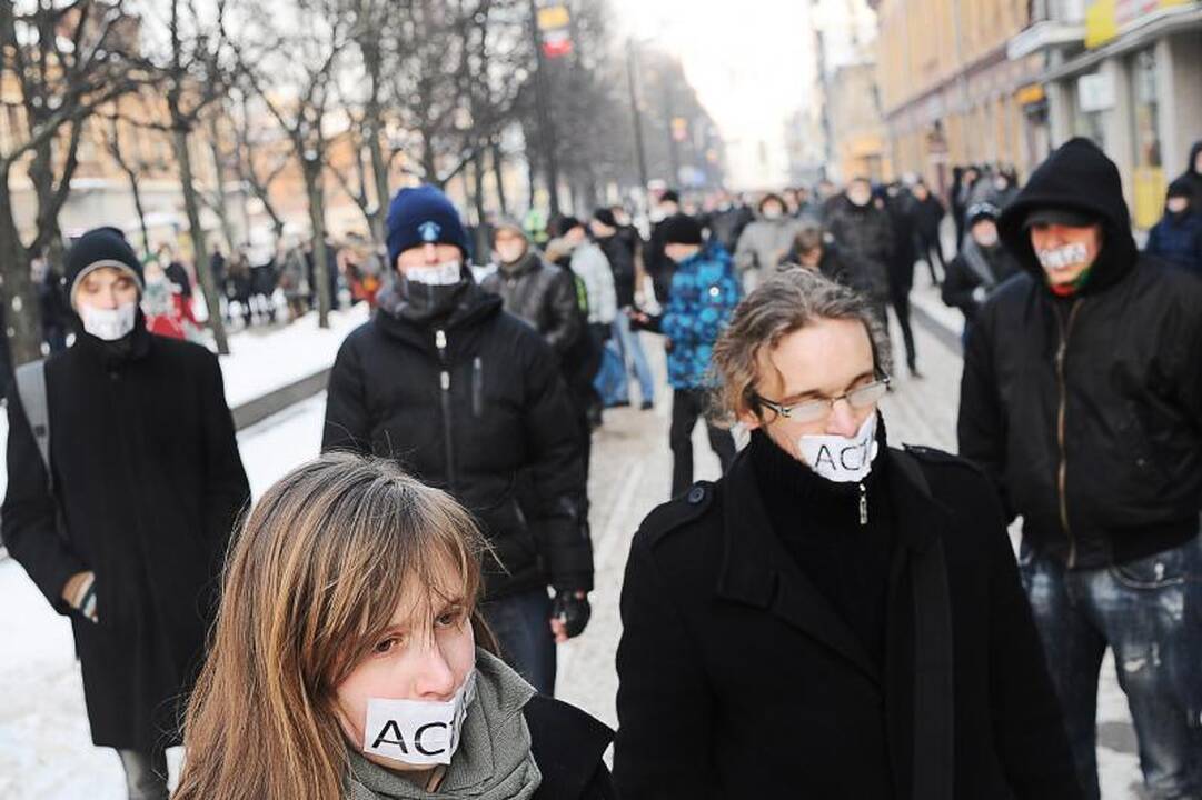 Kaune vyko protestas prieš ACTA susitarimą