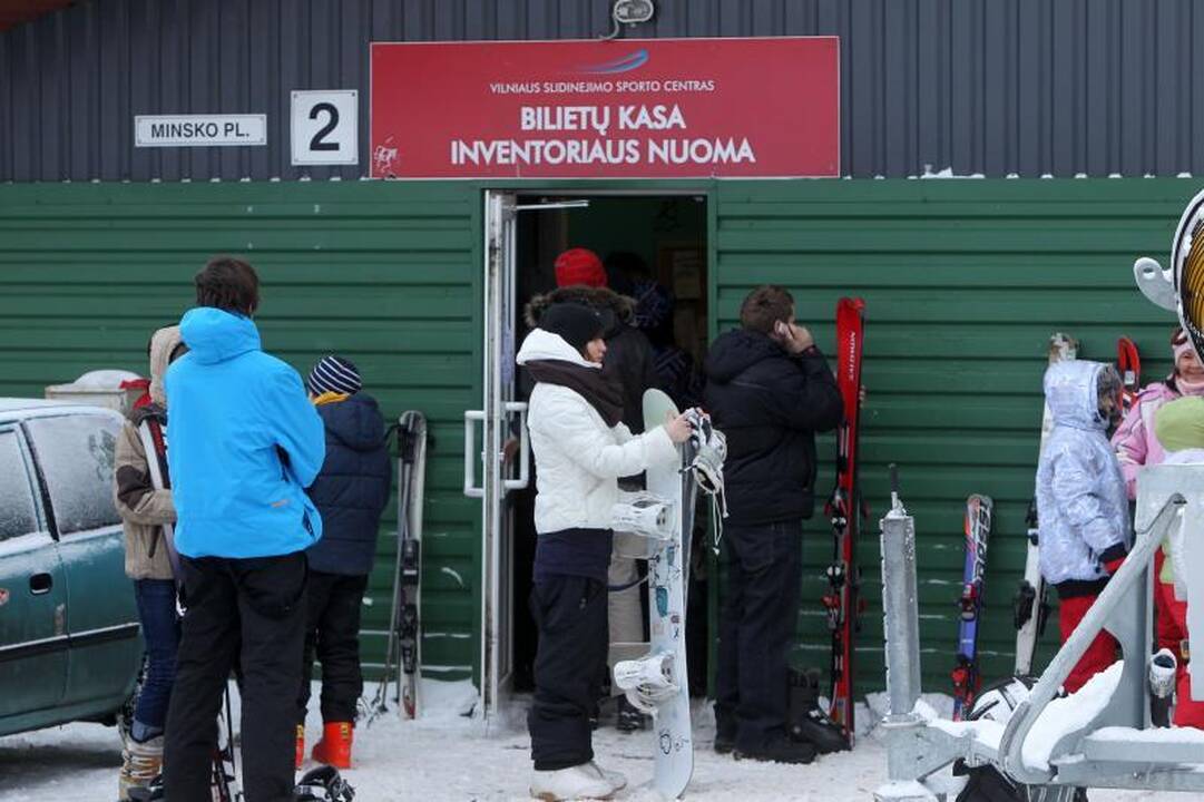  Savaitgalį Liepkalnyje pritrūko slidžių