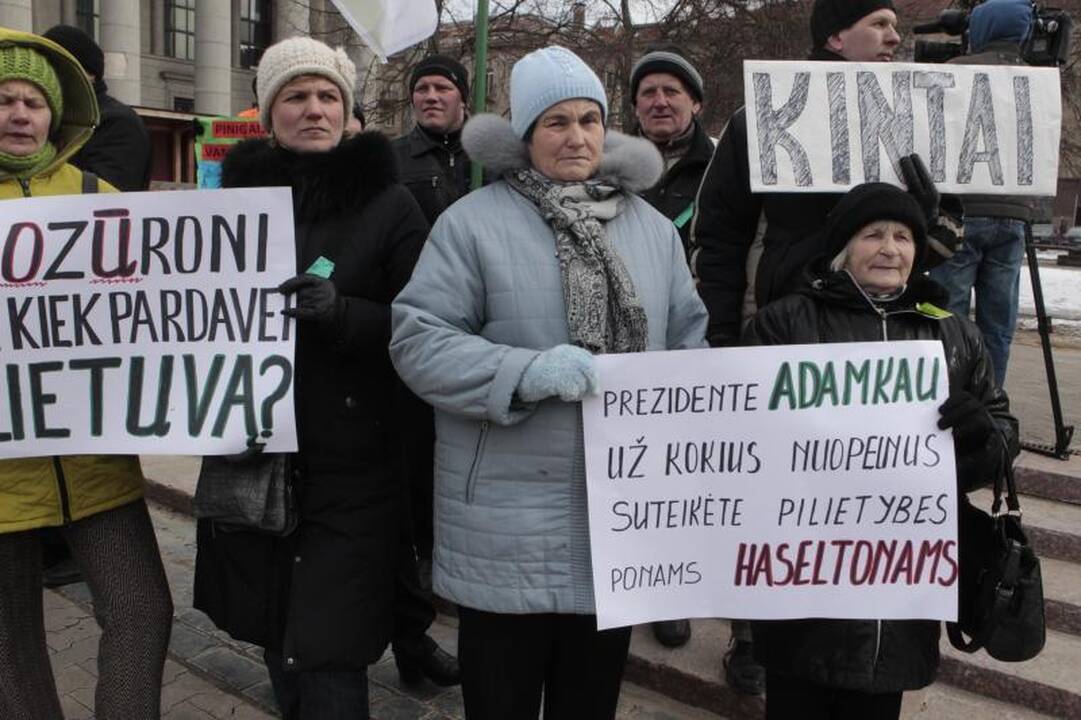 Prie Seimo vėl piketuota prieš skalūnų dujas