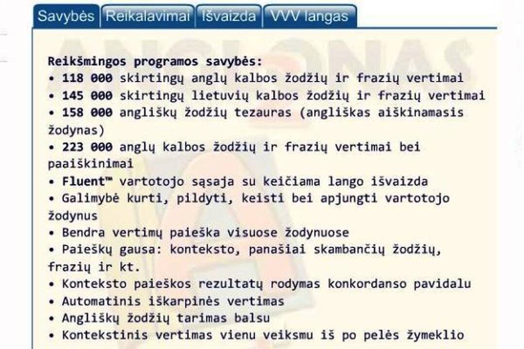 Naujos kartos žodynas „Anglonas 2“