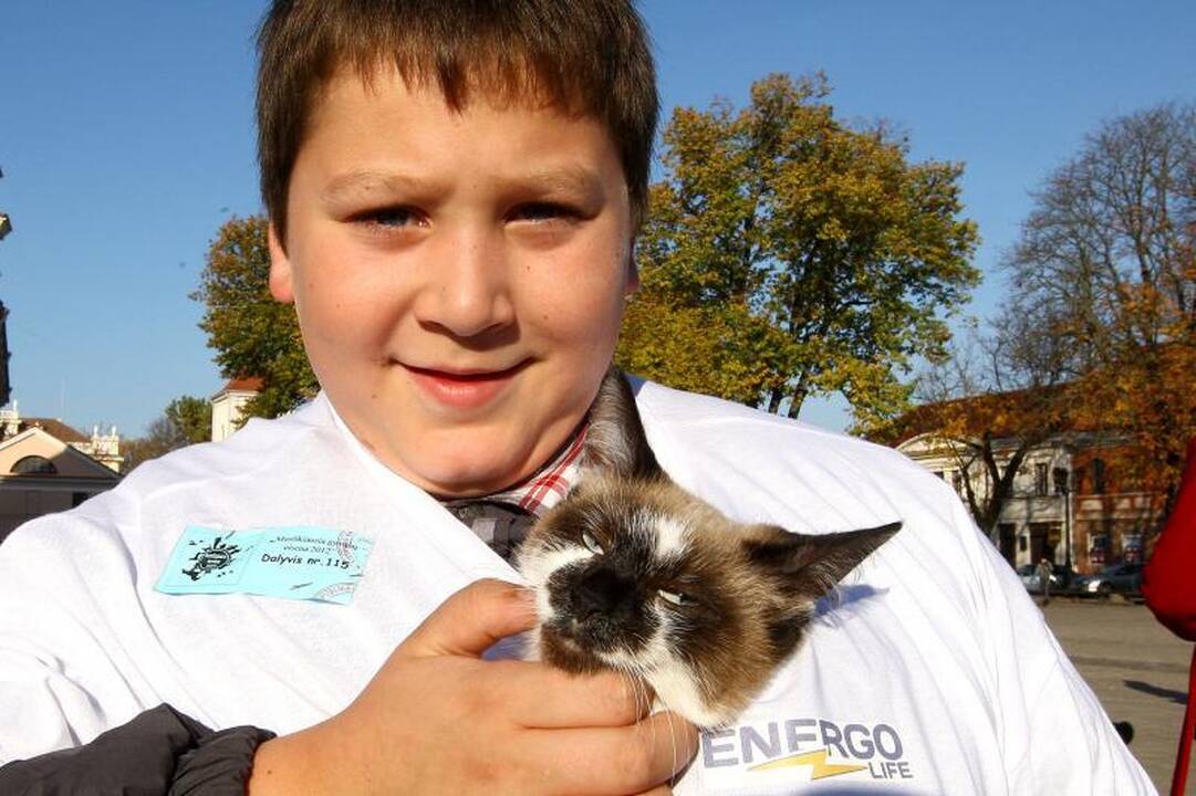 Rekordinėje gyvūnų eisenoje Kaune dalyvavo ir erkė 