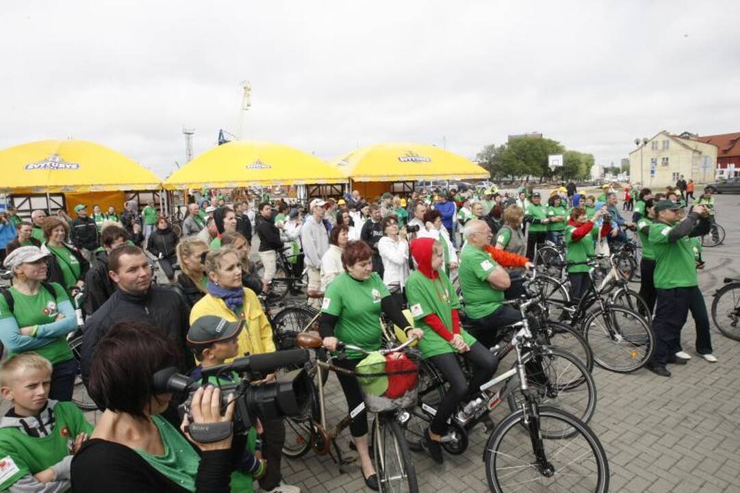 Dviračių žygyje – pustrečio šimto dalyvių