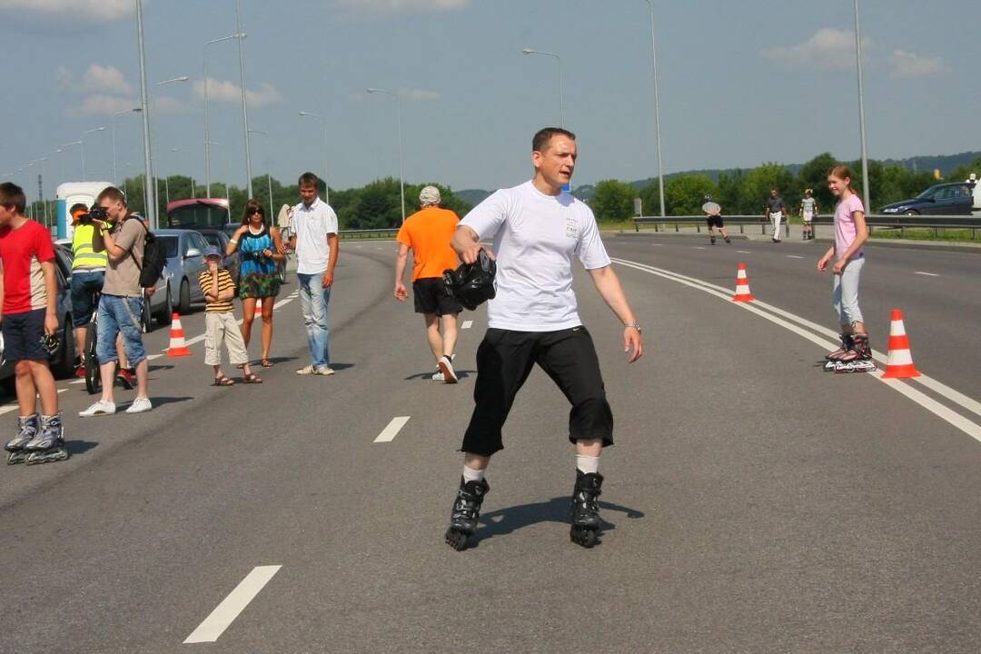 Kaune vyko antrasis riedučių maratonas