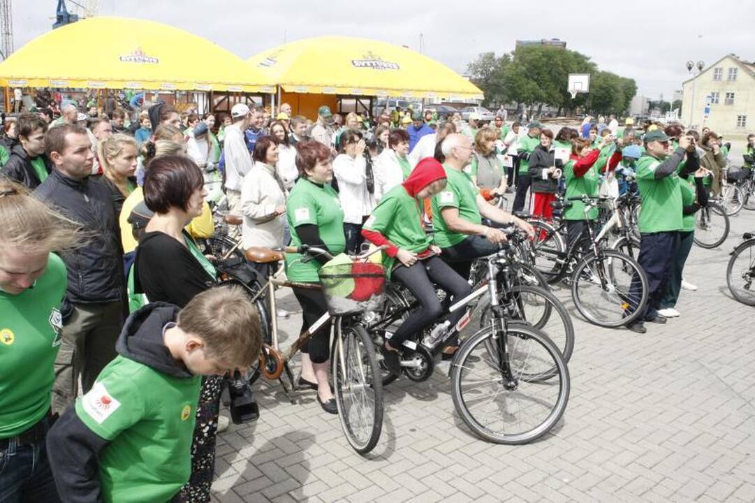 Dviračių žygyje – pustrečio šimto dalyvių