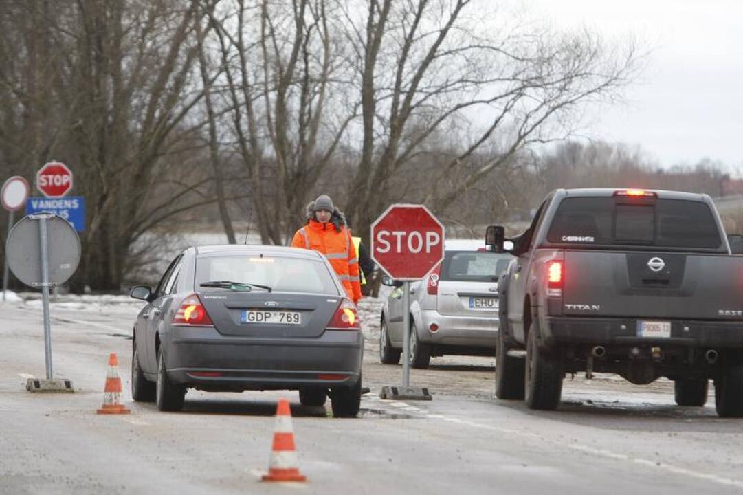 Potvynis Šilutės rajone pamažu traukiasi