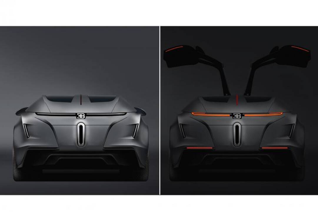 „Koncepcinis Bugatti“: kur dingo priekiniai žibintai?