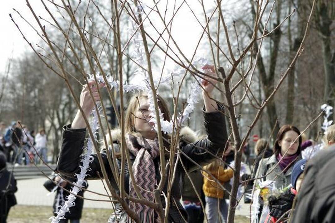 Klaipėdos parama Kudži: popierinės gervės nutūpė ant sakūrų