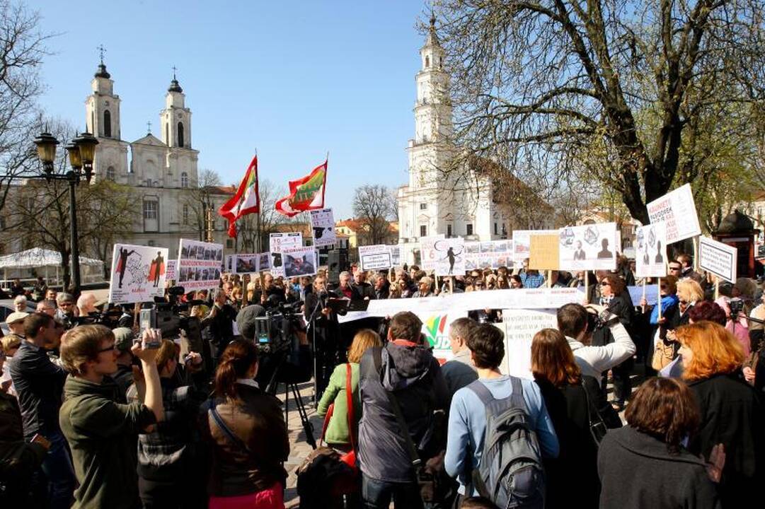 I.Vaškelienė filmavo protestuojančius architektus