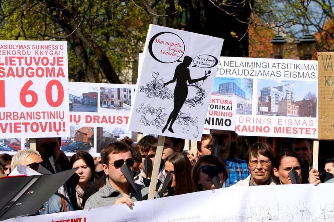 I.Vaškelienė filmavo protestuojančius architektus