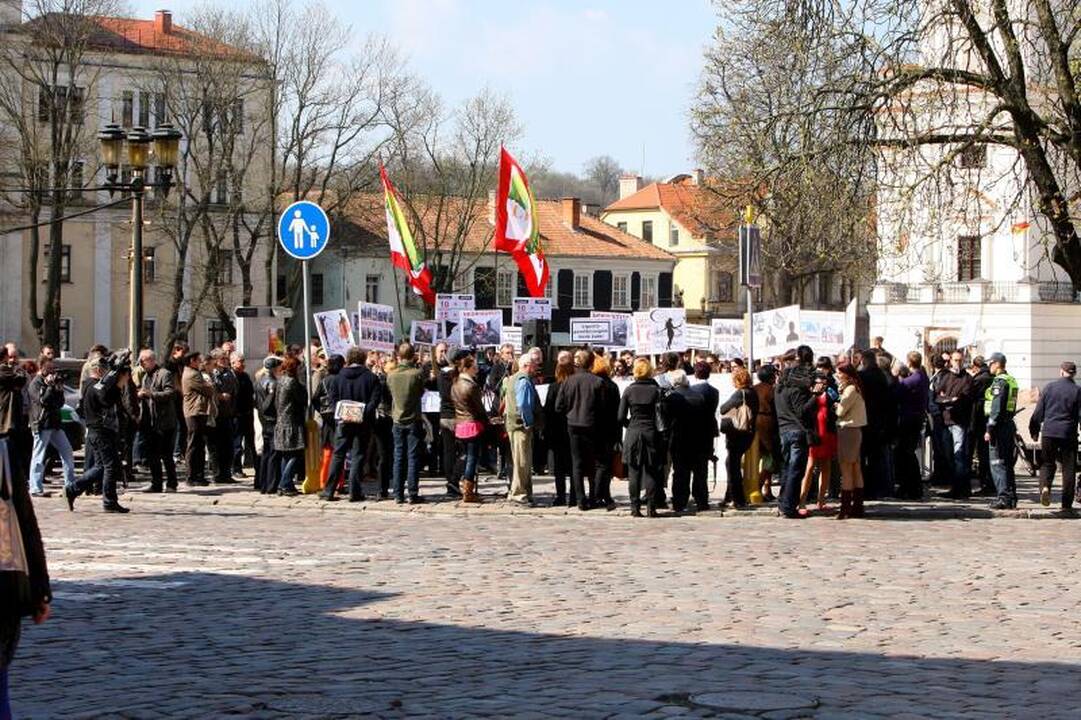 I.Vaškelienė filmavo protestuojančius architektus