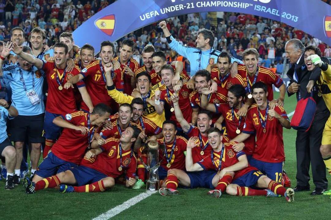 Ispanijos jaunimo futbolo rinktinė apgynė Europos čempionės titulą