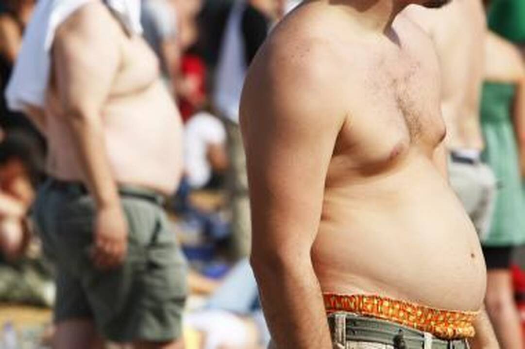 2,5 mln. britų vyrų yra tokie stori, kad nemato savo varpos