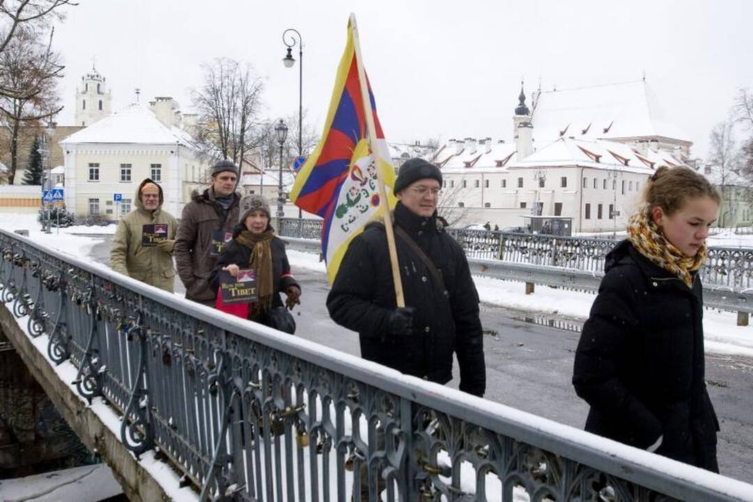 Vilniečiai - už Tibeto laisvės siekius   