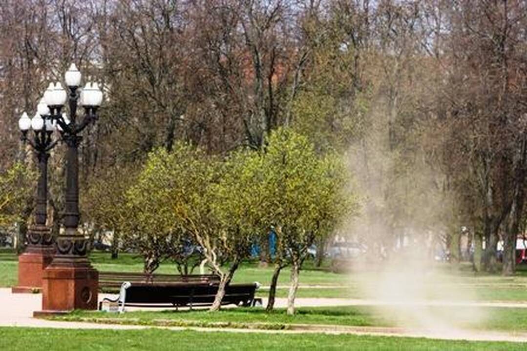 Vilnius skendi dulkių debesyje